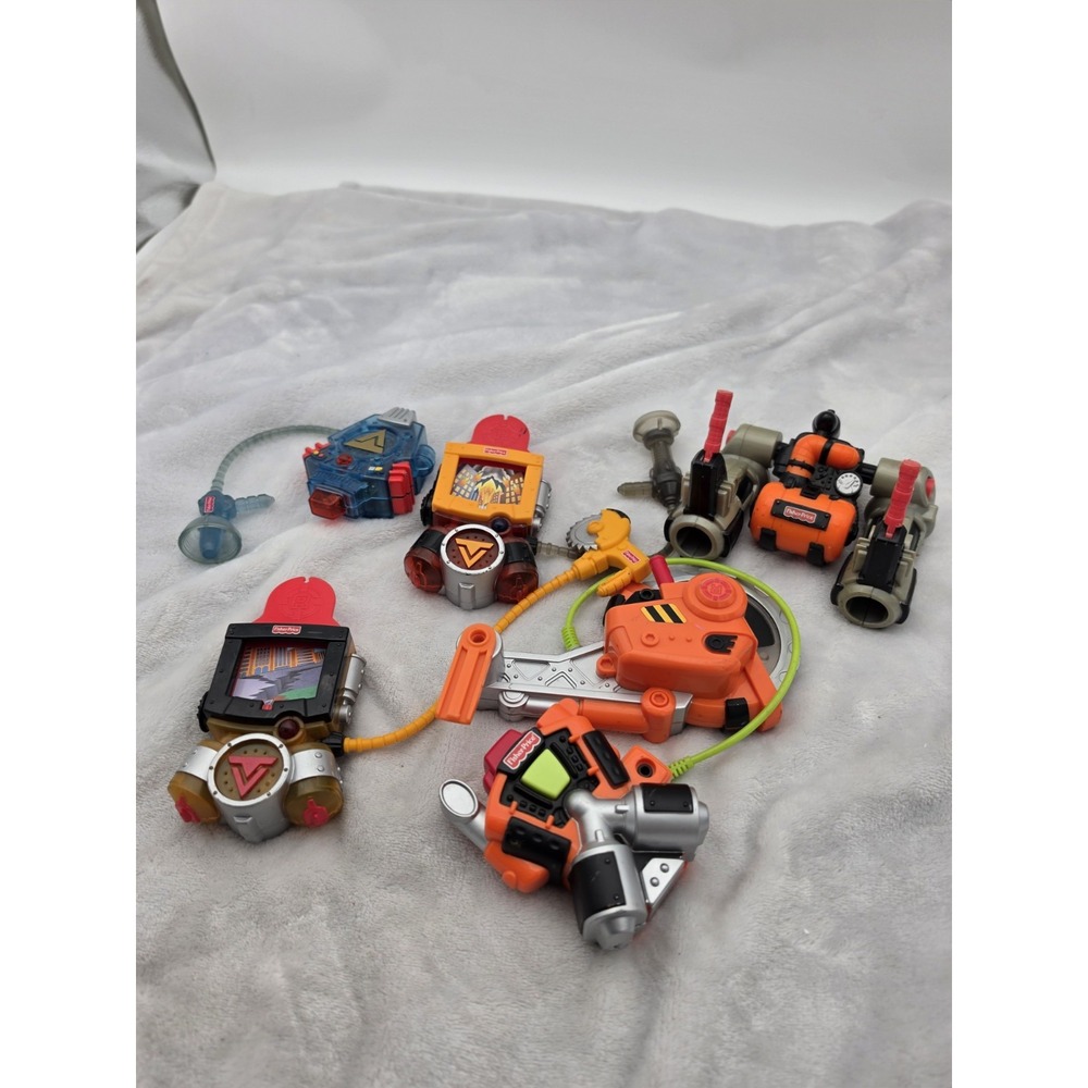 2000 & Up FISHER PRICE RESCUE HEROES VOICE TECH Backpack Lot & accessories